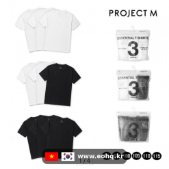 [옥션] Áo thun cotton Project M 3 cái (6.930₩)