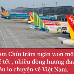 Giá vé máy bay Tết Nguyên đán 2024 ở tất cả các chặng bay Hàn-Việt đều cao