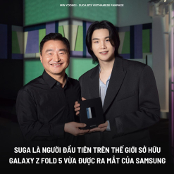 SUGA LÀ NGƯỜI ĐẦU TIÊN TRÊN THẾ GIỚI SỞ HỮU GALAXY Z FOLD 5 VỪA ĐƯỢC RA MẮT CỦA SAMSUNG