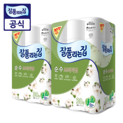 [G마켓]giấy vệ sinh 잘풀리는집 순수 프리미엄 30M X 60cuộn (17,340/Miễn phí)