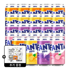[G마켓] Fanta Zero 24 lon đủ 4 vị + quà tặng, uống thả ga không lo béo (13,990원)